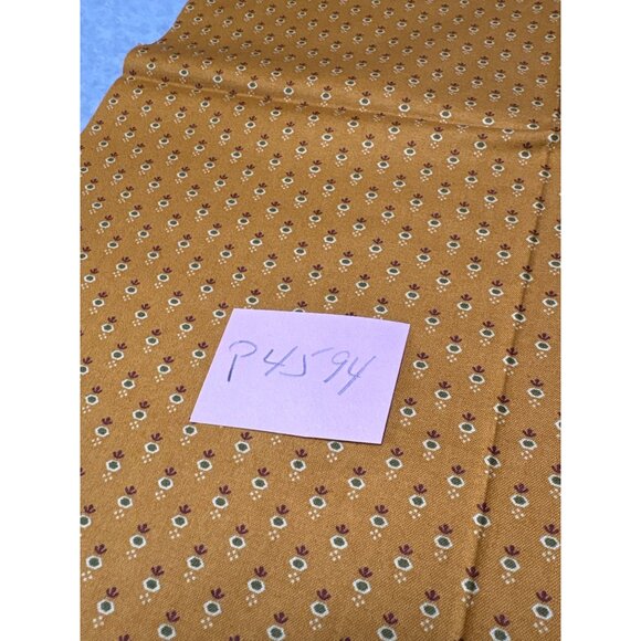 Vintage Mustard Floral Print Cotton Fabric 18" x 30" Quilting Sewing Craft Mater - Picture 5 of 5